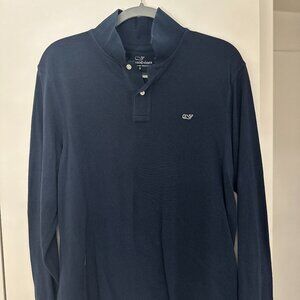 Vineyard Vines Navy Blue Long Sleeve Polo Shirt